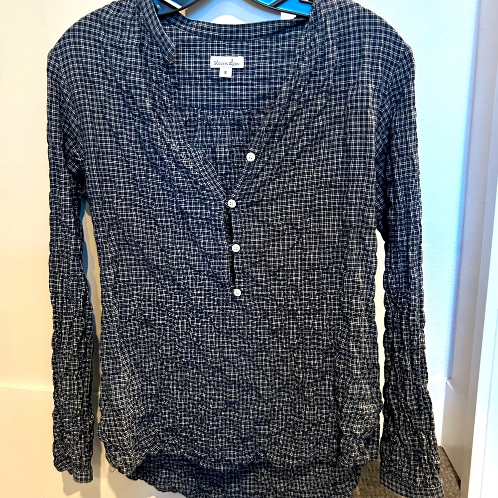 Steven Alan Nehru Collar Henley